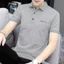 Mùa Hè Slim-fit Áo Sơ Mi polo Nam Thời Trang Tay Ngắn Lật Nam Công Sở Top Nửa Tay Đáy Áo Thun 6SKD