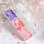 TRTR 6 Lưới Sáng Cánh Hoa Chip Móng Tay Kim Sa Lấp Lánh Hoa Anh Đào Lấp Lánh Stiers Mùa Xuân Trang Trí Ba Chiều Mảnh Nhiều Màu Sắc Phân Cực Ánh Sáng Sequin Trang Trí VN