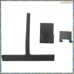 Vòi hoa sen Squeegee, Cửa sổ silicon Khăn lau màu đen không cần khoan Vòi hoa sen có móc treo