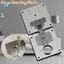 Bộ tấm sửa chữa bản lề có lỗ cho tủ, Giá đỡ sửa chữa tấm chống gỉ cho nội thất cửa tủ bếp
