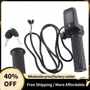 Màn hình LCD bướm ga xoắn xe đạp điện với tốc độ và số dặm và nguồn pin có khóa Khóa Dễ dàng cài đặt Dễ dàng sử dụng