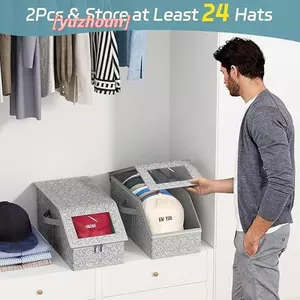 Hộp lưu trữ nắp bóng chày có dây kéo có thể gập lại Dung tích lớn Hộp lưu trữ chống bụi không dệt Hộp lưu trữ mũ