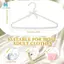 10 Chiếc 16 Inch Ngọc Trai Quần Áo Đính Hạt Móc Treo Quần Áo Có Ruy Băng Nơ Kim Loại Thanh Lịch Quần Áo Tiêu Chuẩn Móc Treo