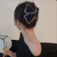 Audrey Hepburn Kẹp Kim Cương Giả Nơ Tóc Nữ Đầu Lưng Tóc Ngọc Trai Cá Mập Kẹp Nửa Miếng Tóc Mũ Đội Đầu KX8O