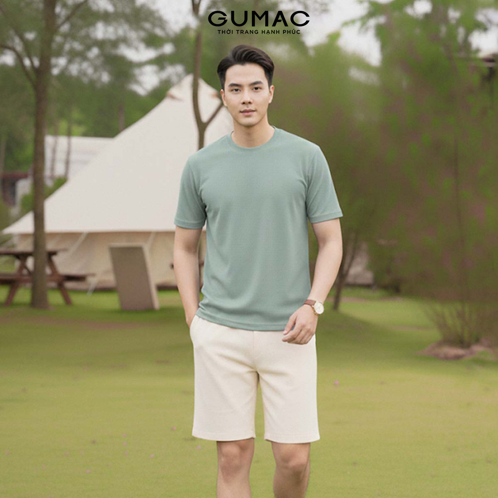 Áo Thun Nam Form Suông Cơ Bản Tay Ngắn Thời Trang GUMAC LATNF0914