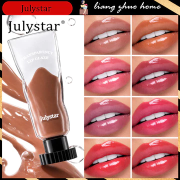 Julystar Gương Nước Bóng Môi Glaze Dưỡng Ẩm Cao Bóng Son Bóng Làm Sạch Chất Lỏng Son Môi Làm Sáng Da Son Tint Cho Nữ Trường Học Hàng Ngày Trang Điểm Văn Phòng Mỹ Phẩm