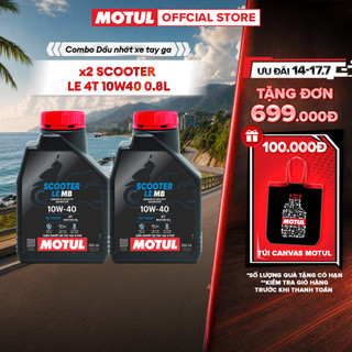 Combo 2 Dầu nhớt xe tay ga MOTUL SCOOTER LE 4T 10W40 0.8L