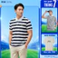 Áo POLO nam tay ngắn HLA x ZOLA kẻ sọc, cổ bẻ tinh tế, năng động & co giãn