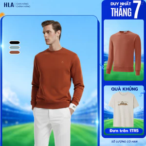 Áo Sweater Lót Lông Nỉ Thu Đông HLA - Áo Dài Tay Dạng Hoodie Giữ Ấm Cao Cấp