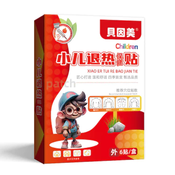 [Hàng có sẵn] Miếng dán hạ sốt cho trẻ em Beinmei Miếng dán mật ong trẻ em Miếng dán sưởi ấm bột lạnh làm mát nút bụng thảo dược WJG