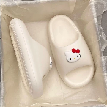 Bước lên Shit Feel Bánh Mì Dép Nữ Thời Trang Mùa Hè Bên Ngoài Mặc Đế Dày Gia Đình Dép Dép Dép