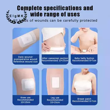 [ElgMK] 10 / 20 Cái Băng dính y tế không dệt thoáng khí Băng hỗ trợ băng vết thương Công cụ sơ cứu vết thương lớn Băng cố định [MỚI]