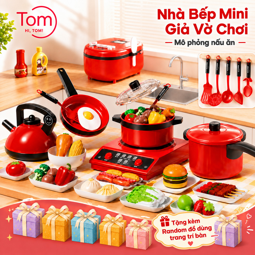 Nhà Bếp Mini Giả Vờ Chơi Đồ Chơi,Mô phỏng nấu ăn Bộ Đồ Chơi Nấu Ăn Nhà Bếp,Sân chơi gia đình,Quà sinh nhật cho bé gái
