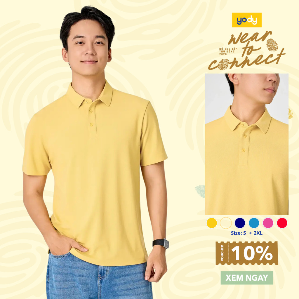 [POLO ALL IN 1] Áo Polo Nam Regular Cổ Ép Có Xẻ Tà MCPO26A023