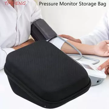 Hộp đựng máy đo huyết áp YMOENG, Túi bảo vệ máy đo huyết áp tam giác di động, Vỏ cứng chống nước dung tích lớn cho máy đo huyết áp