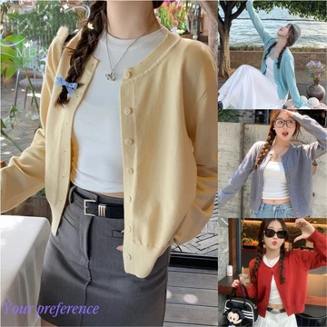 Áo khoác len dệt kim mới, áo len cổ tròn nữ, áo len thời trang thu đông, áo len lông cừu nữ, áo cardigan, áo khoác len.