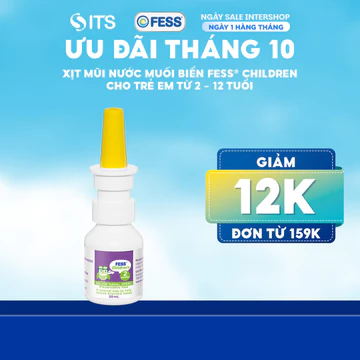Xịt mũi nước muối biển FESS@ Children cho trẻ từ 2-12 tuổi, 20ml