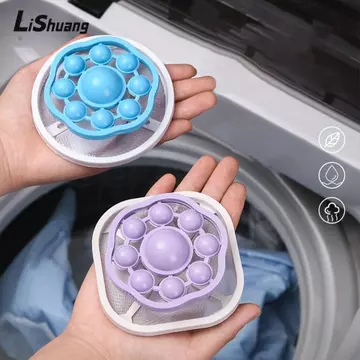 LISHUANG Bộ lọc máy giặt, Dụng cụ làm sạch Túi lọc bóng giặt gia dụng, Nâng cấp Máy bắt tóc lông thú Túi lưới lọc sản phẩm sạch có thể tái sử dụng cho gia đình & sinh hoạt