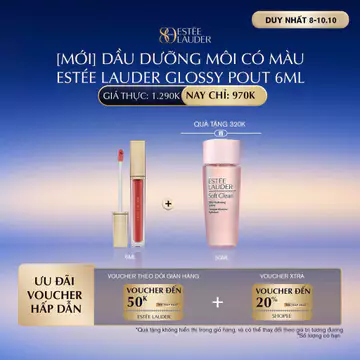 [MỚI] Dầu dưỡng môi có màu Estée Lauder Glossy Pout | Làm đầy môi, dưỡng ẩm, bóng mượt tự nhiên | Dung tích 6ml