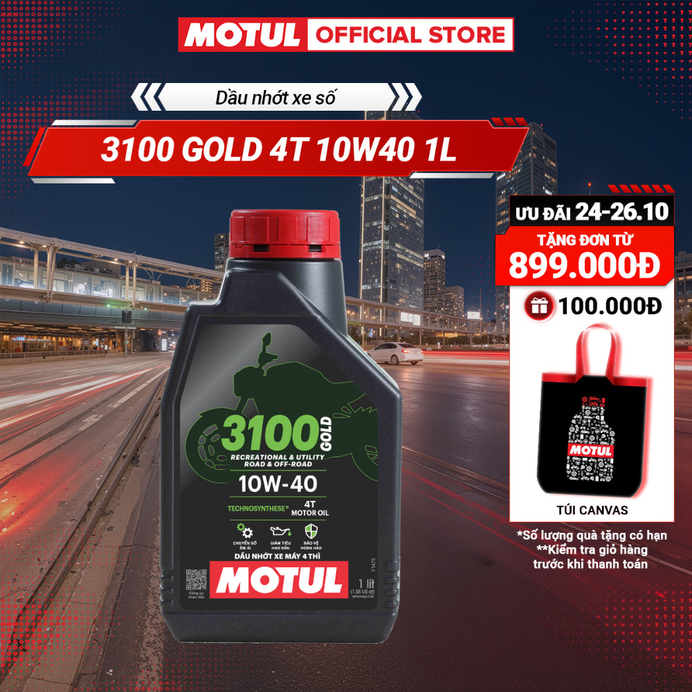 Dầu nhớt xe Máy MOTUL 3100 GOLD 4T 10W40 1L