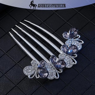Onetimingfine Kẹp Tóc Hoa Pha Lê Phong Cách Hàn Quốc Ngọc Trai Kim Cương Giả Lược Sáng Bóng Cho Nữ Phụ Kiện Tóc VN