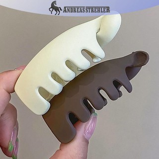 Onetimingfine Mờ Cao Đuôi Ngựa Kẹp Màu Trơn Chuối Kẹp Nữ Kiểu Tóc Phụ Kiện Thời Trang Đuôi Ngựa Barrettes Vuốt Tóc Kẹp Tóc VN