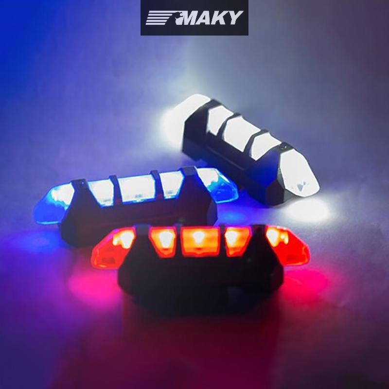 Newwellknownepic Đèn LED Chống Nước Phía Sau Đuôi Đèn USB Sạc Xe Đạp Đèn Gắn Xe Đạp Cảnh Báo An Toàn Phụ Kiện VN