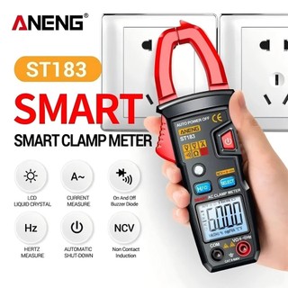 Đồng hồ đo kẹp kỹ thuật số ALMA1, True RMS 6000 Đếm vạn năng kỹ thuật số, Màn hình LED ANENG ST183 Kìm đo Ampe kế chuyên nghiệp