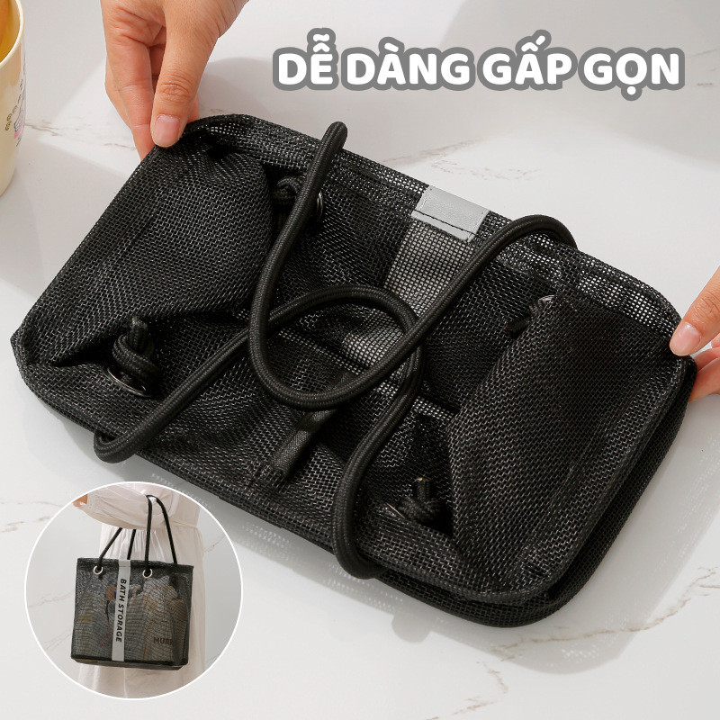 Giỏ Lưới Đựng Đồ Nhà Tắm, Túi Đựng Đồ Cá Nhân Thoáng Khí, Chống Ẩm Mốc Tiện Lợi Mang Du Lịch DINOHOME