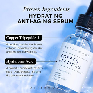 Asterwood Copper Peptides Serum for Face - Tightening, Repairing 29ml