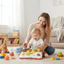 QEARY Baby Pop Up Montesorri Đồ chơi, Ẩn và Tìm kiếm với các nút Hộp chuyển đổi Peekaboo, Chủ đề động vật bằng nhựa linh hoạt Học tập sớm Hộp đồ chơi động vật tương tác cho trẻ em Trẻ mới biết đi