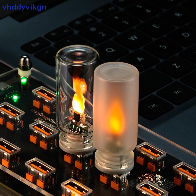 VHDD 5V LED Mô Phỏng Bóng Đèn Ngọn Lửa USB Đèn Ngủ Lễ Hội Ô Tô Di Động Bóng Đèn Trang Trí VN