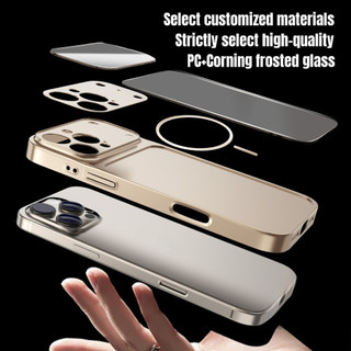 [Thay đổi ngay lập tức thành 17] Ốp điện thoại mờ cho iPhone 17 16 15 14 13 Pro Max thay thế vỏ 17 Pro Max PC cao cấp + Vỏ bảo vệ chống sốc từ tính mặt sau bằng kính