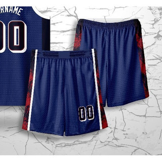 Bộ đồ bóng rổ màu xanh, bao gồm jersey và quầnshort với tên và số tùy chỉnh