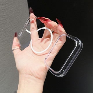 [JLK] Ốp từ tính trong suốt không khung cho iPhone 17Air 17Pro 17 Pro Max Vỏ cứng điện thoại không viền trong suốt