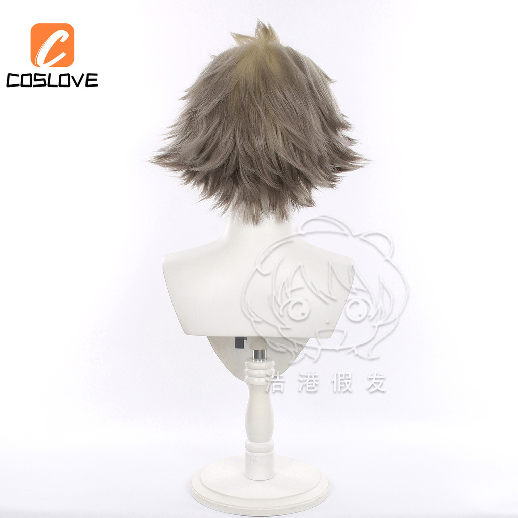 Tóc Giả Ngắn XoănAnime Style Xám Đen - Phụ Kiện Perfect cho Cosplay