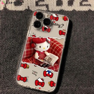 Dành Cho Huawei Nova Y70 11 10 9Z 9 8i 8 7 7i 6 5T SE 4E 3i 2i Mete 60 50 40 40E 30 20 Pro Vỏ Điện Thoại Màu Đỏ Hello Kitty Nơ Kẻ Sọc Hoạt Hình Dễ Thương Trong Suốt Vỏ Mềm Trong Suốt Vỏ bọc