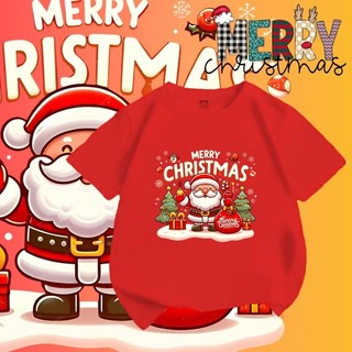 Giáng Sinh Vui Vẻ Trẻ Em Áo Phông Ông Già Noel Và Bông Tuyết Đồ Họa Ngày Lễ Thời Trang Tee Mềm Mại Thoáng Khí Áo Sơ Mi Tay Ngắn