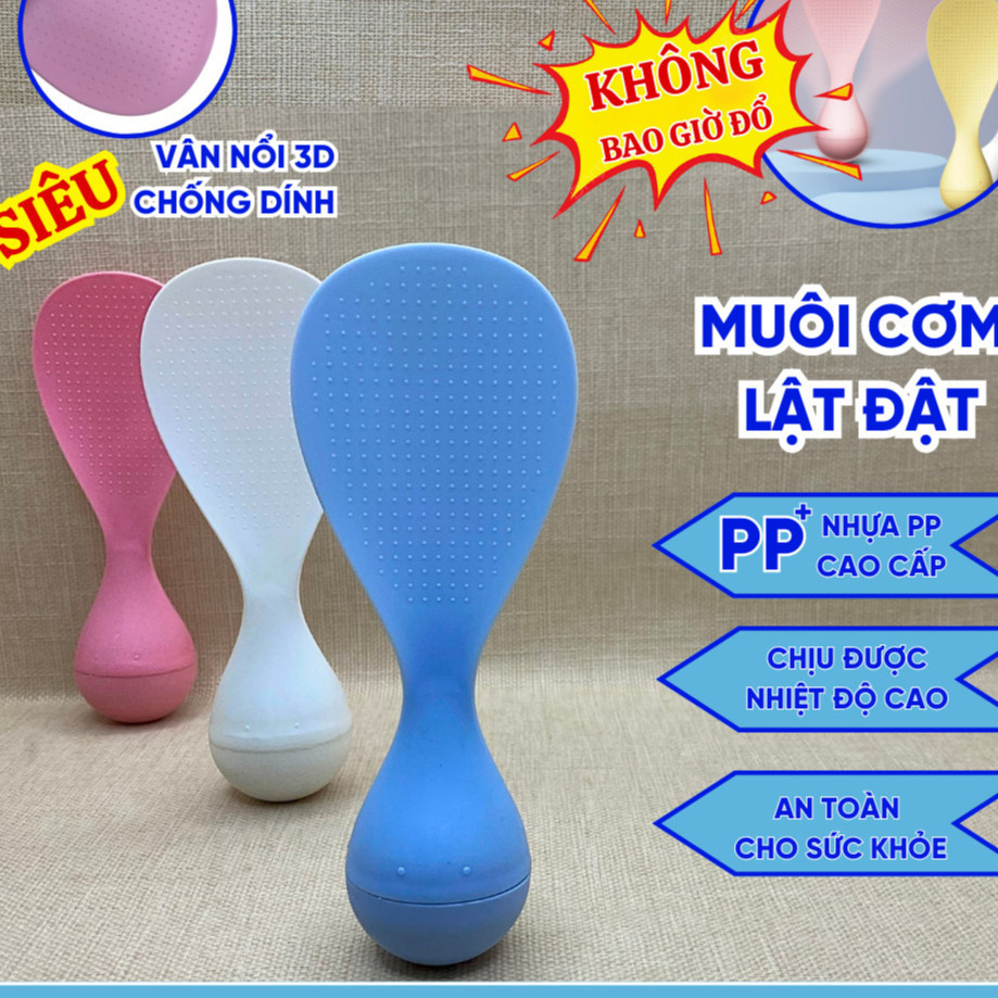 COD - Muôi Xới Cơm Độc Lạ Tự Đứng, Lật Đật Chống Dính, Hạt Vân 3D - FE123
