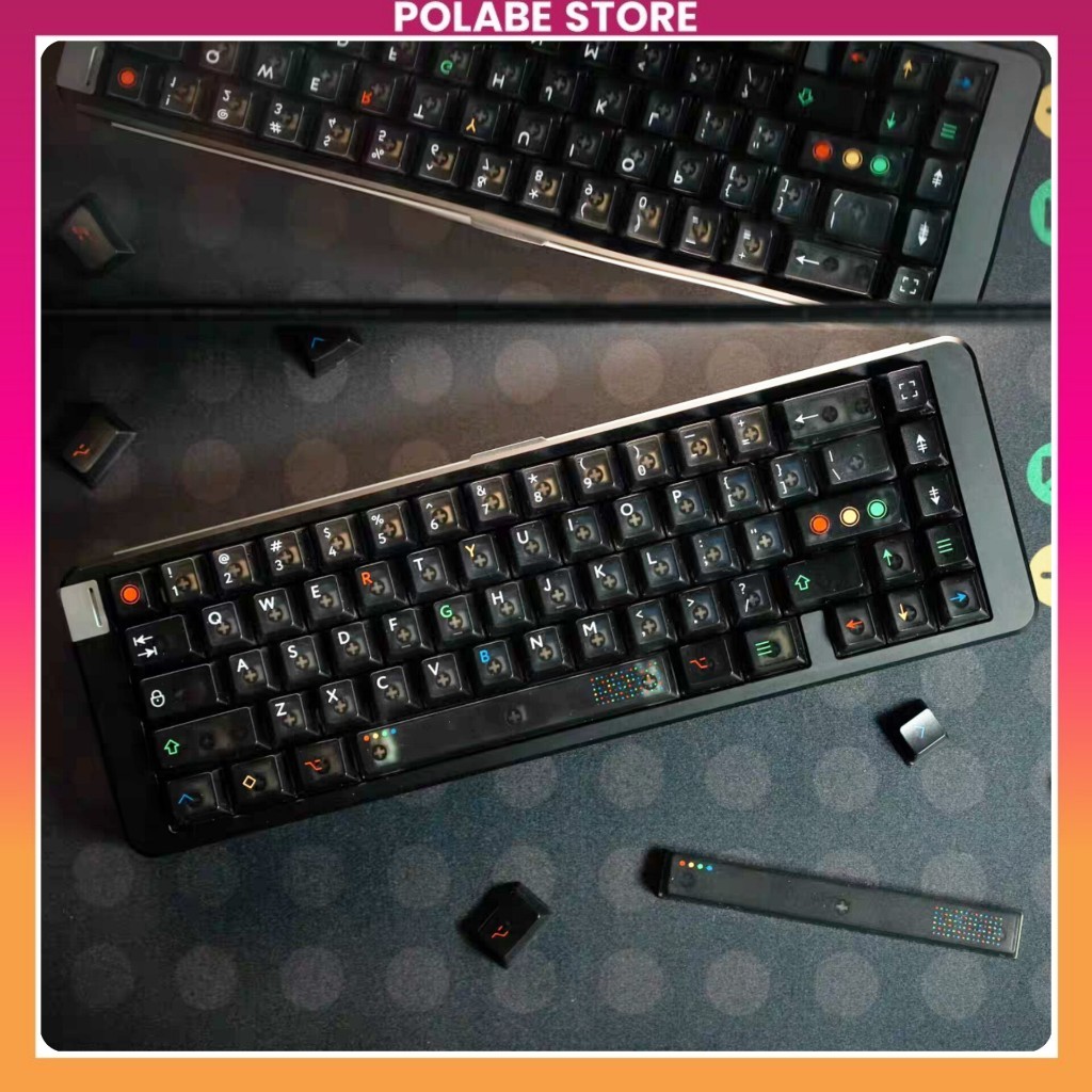Keycap Retro Dark Lights PC cherry profile Keycap Aifei Traffic xuyên led bàn phím Polabe Commerce