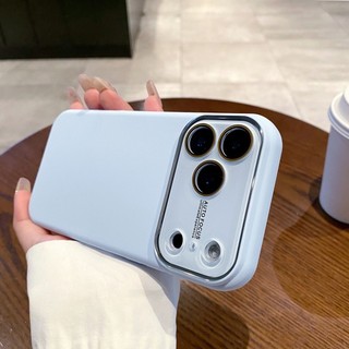 Phim Bảo Vệ Ống Kính Kính Màu Cam Lỏng Silicon Ốp Lưng Điện Thoại iPhone 17Promax 17Pro 16Promax 13 14 15 Pro Max Chống Sốc Màu Kẹo Nữ Vỏ Di Động