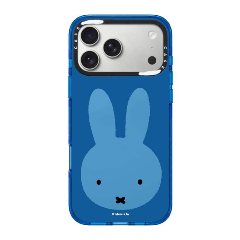 CASECASE X Miffy Frame Sky Blue Color Clear Hard Từ Hút Tác Động Dành Cho Apple IPhone 12 13 14 15 16 17 Pro Max Air Plus Có Hộp