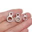 PYCOU 10 Chiếc Vòng Kết Nối Câu Cá, Liên Kết Lỗ Đôi Bằng Thép Không Gỉ 8 Hình Dạng, Nhỏ Gọn Cường Độ Cao Chống Mài Mòn Đánh Bóng Vòng Xoay Trolling
