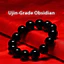 Vòng tay hạt Obsidian màu đen thanh lịch cho phong cách tối giản Unisex