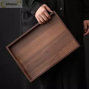 Khay Gỗ Tre EDIWANY, Khay Bảo Quản Thực Phẩm Hình Chữ Nhật Màu Sắc, Khay Trang Trí Có Tay Cầm Khay Phục Vụ Nhà Bếp