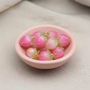 PNPIA- DIY Trang Sức Thanh Lịch Với 5 Chiếc Dâu Nhựa Quyến Rũ Mặt Dây Chuyền Mini Cho Bông Tai Nelace