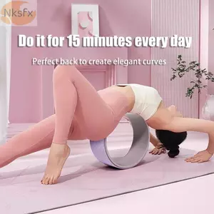 Bánh xe tập Yoga NKSFX, Con lăn tập Massage cơ bắp tập lưng, Dụng cụ tập luyện Huấn luyện lưng đa chức năng Vòng tròn tập thể dục Phòng tập thể dục tại nhà