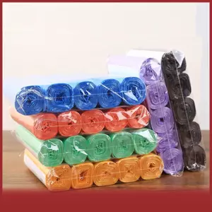 Cod 5 cuộn 1 gói 50 cái hộ gia đình dùng một lần Thùng rác Pouch nhà bếp lưu trữ túi rác làm sạch chất thải Túi túi nhựa