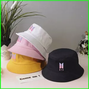 PS1 Kpop BTS BT21 Mũ Xô Người Cá Mũ Unisex Mũ Ngoài Trời Sunhat Tất Cả Trận Đấu Mũ Cho Bé Gái Thời Trang Thoáng Mát Unisex Trave