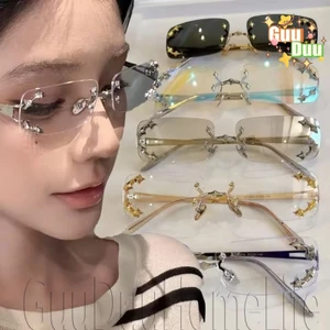 Kính râm ngôi sao vuông không khung - Kính mắt hàng ngày Unisex - Kính trang trí trang trí trang phục - dành cho lễ hội, tiệc tùng - Kính mắt bảo vệ ngoài trời / Giao hàng miễn phí
